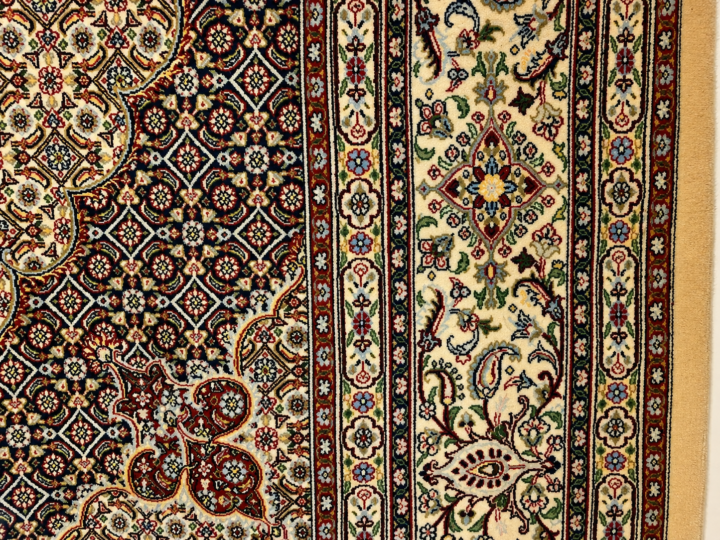 Persian Mud Pure wool pile silk highlights hand knotted 300cm x 200cm