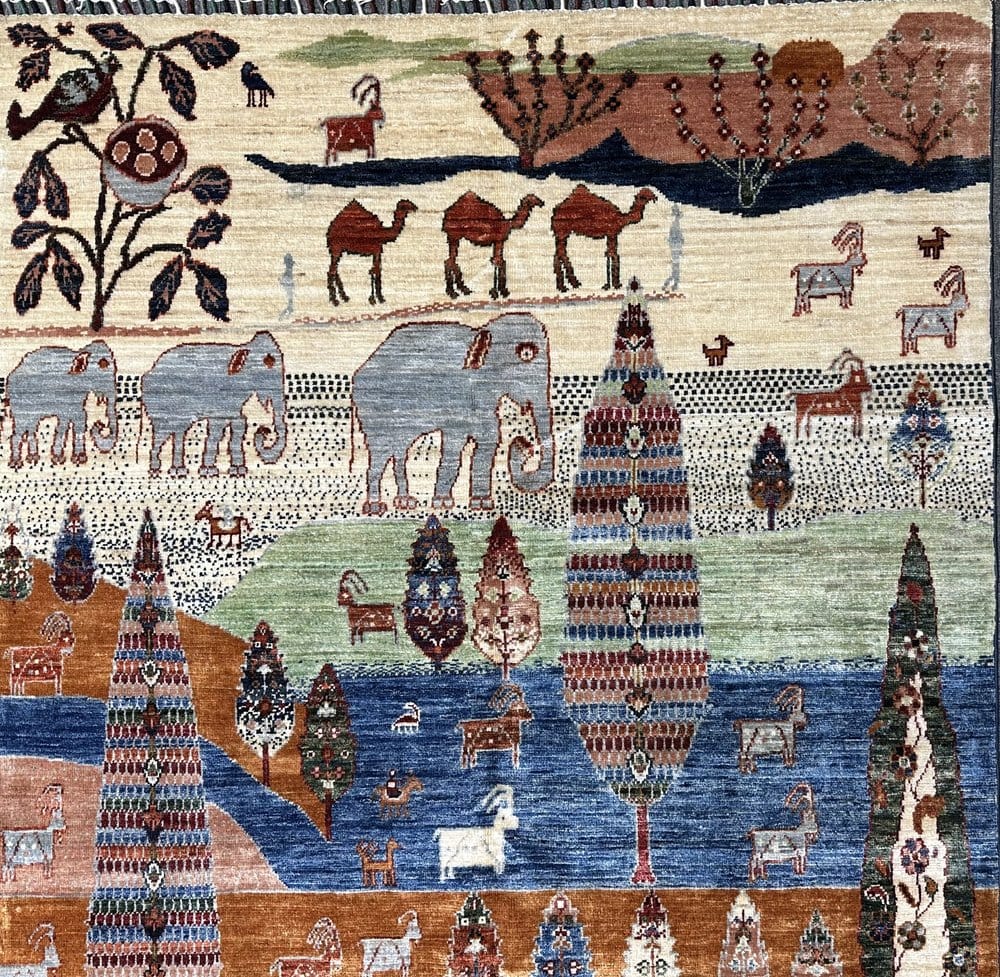 Stunning Handmade Afghan Khurjeen Extremely high grade woollen Rug