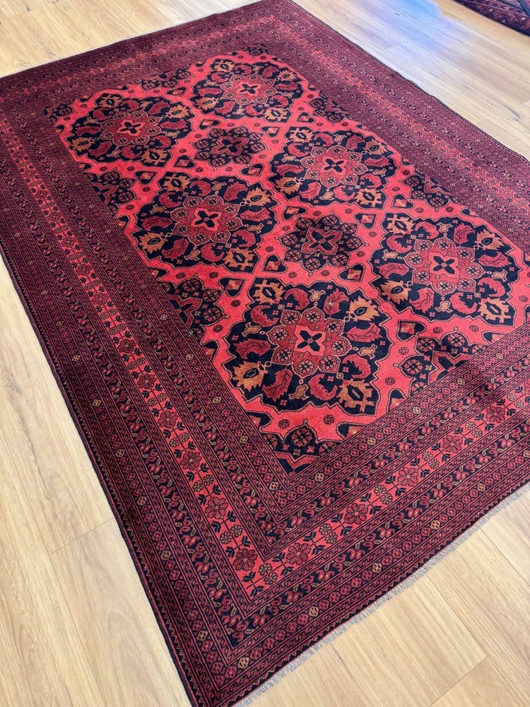 Fine Rare Hand Knotted Afghan Rug 100% Natural Dye's
