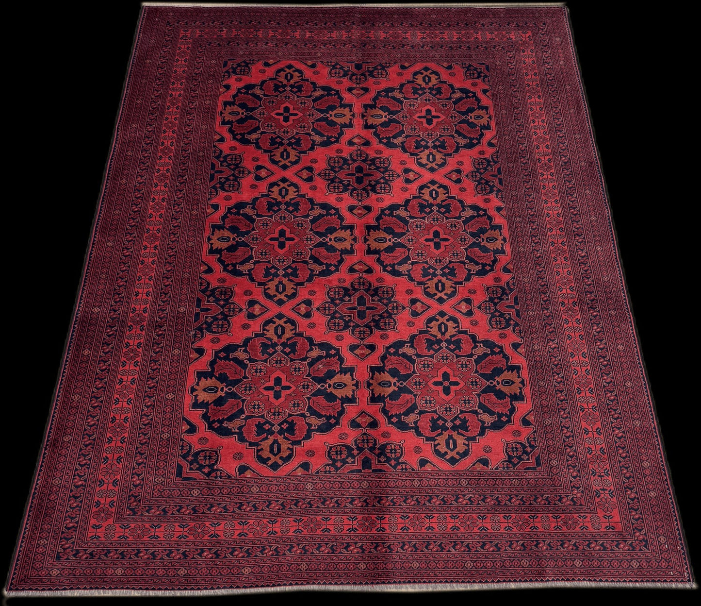 Fine Rare Hand Knotted Afghan Rug 100% Natural Dye's