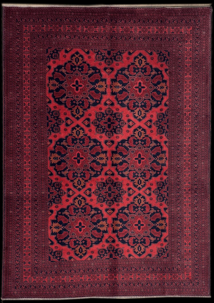Fine Rare Hand Knotted Afghan Rug 100% Natural Dye's