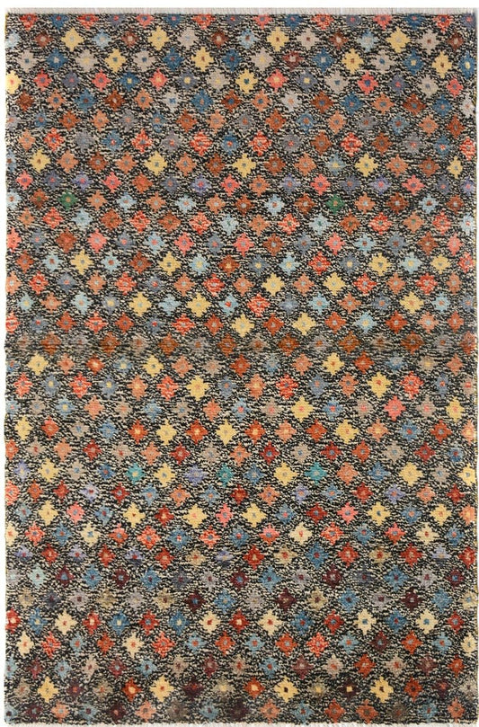 Modern Moroccan Pure wool pile rug 182cm x 120cm