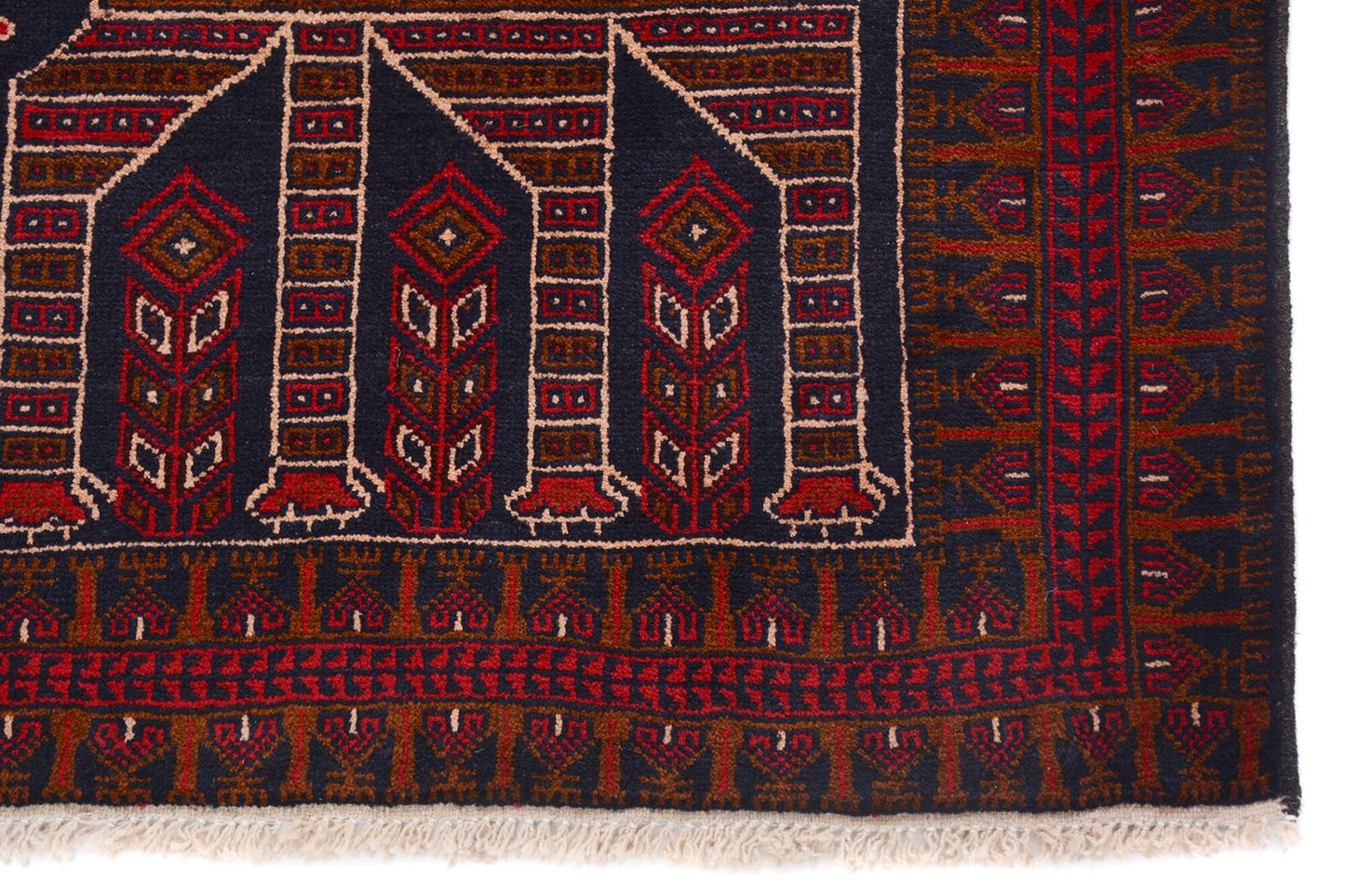 178cm x 120cm Afghan Baluchi pure wool pile rug hand knotted area rug