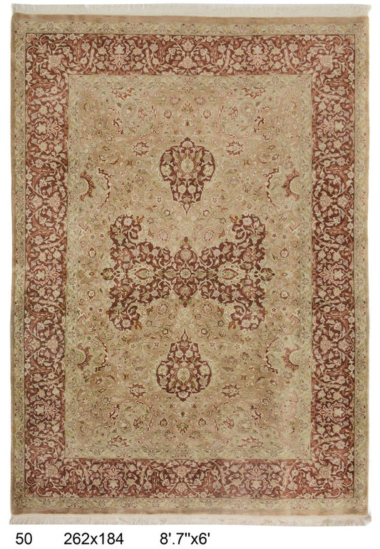 262cm x 184cm Hand Knotted Pure wool Pile Rug